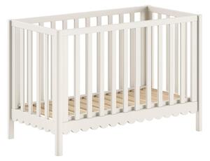 Béžová postieľka z borovicového dreva s nastaviteľnou výškou 60x120 cm Swingo – Vipack