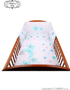 BELISIMA 5-dielne posteľné obliečky Veselé Hviezdičky 100/135 modré