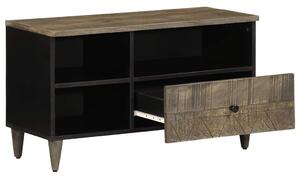 TV skrinka, čierna 80x33x46 cm, mangový masív