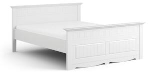 - Rustikálna masívna posteľ - BELLUNO ELEGANTE ROZMER: pre matrac 160 x 200 cm, FARBA: biela