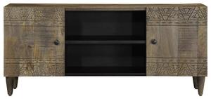 TV skrinka svetlosivá 105x33,5x46 cm masívne drevo mango