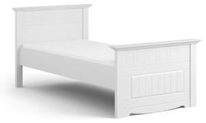 - Rustikálna masívna posteľ - BELLUNO ELEGANTE ROZMER: pre matrac 160 x 200 cm, FARBA: biela