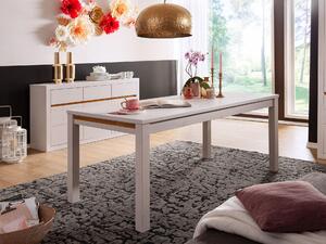 ALBURYJedálenský stôl 180x90 cm, borovica, biela
