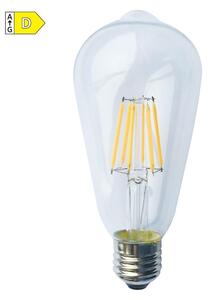 Diolamp LED Filament žiarovka číra ST64 6W/230V/E27/2700K/820Lm/360°