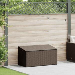 Záhradný úložný box Hnedý 110x50x58 cm Poly ratan