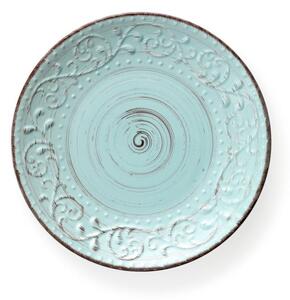 Tyrkysový tanier z kameniny Brandani Serendipity, ⌀ 27,5 cm