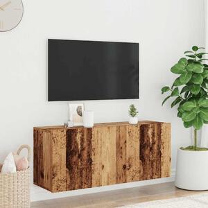 TV Skrinka Nástenná Old Wood 100x30x41 cm