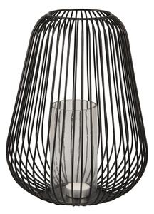 Čierny stolový lampáš PT LIVING Lantern, výška 30 cm