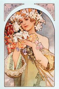 Obrazová reprodukcia Poster “The flower”, Mucha, Alphonse Marie