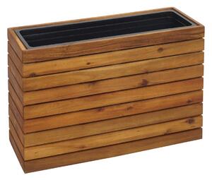 Kvetináč HWC-L21, 41x63x23cm, akáciové drevo - hnedá