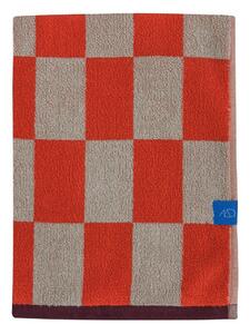 Oranžová/béžová froté osuška z bio bavlny 70x133 cm Retro – Mette Ditmer Denmark