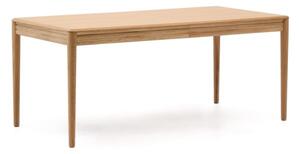 Rozkladací jedálenský stôl s prídavnou doskou v dekore duba 90x160 cm Lenon – Kave Home