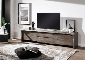 WOODLAND TV stolík 220x50 cm, sivá, akácia