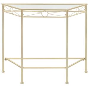 Bočný stolík vintage štýl kovový 87x34x73 cm zlatý