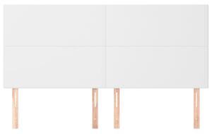 Čelá postele 4 ks biele 80x5x78/88 cm umelá koža