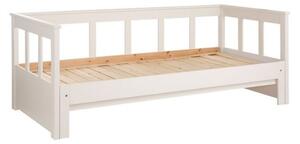 Biela rozkladacia posteľ z masívneho borovicového dreva Vipack Pino, 90/180 x 200 cm