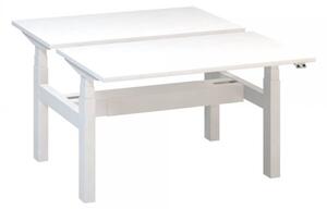 Stôl ProOffice Ergo Up DUO 120 cm, biela podnož biela