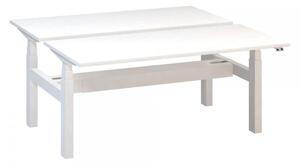 Stôl ProOffice Ergo Up DUO 160 cm, biela podnož biela