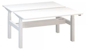 Stôl ProOffice Ergo Up DUO 140 cm, biela podnož biela
