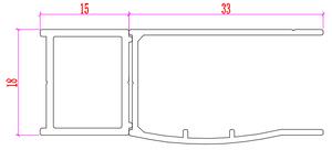 Rozširovací profil 15 mm pre sériu Melody D1, Melody D2, Melody B8 a Melody S4