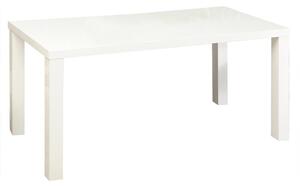 KONDELA Jedálenský stôl, biela vysoký lesk HG, 140x80 cm, ASPER NEW TYP 3