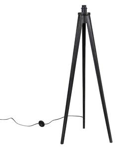 Rustikálna stojaca lampa trojnožka čierna - Tripod Classic