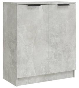 Komody 2 ks betónové sivé 60x30x70 cm spracované drevo