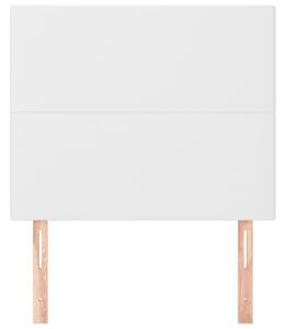 Čelá postele 2 ks biele 100x5x78/88 cm umelá koža