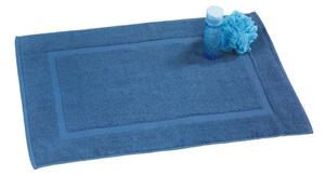 Modrá bavlnená kúpeľňová predložka Wenko Slate, 50 × 70 cm