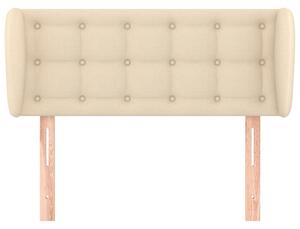 Čelo postele so záhybmi krémový 83x23x78/88 cm látka