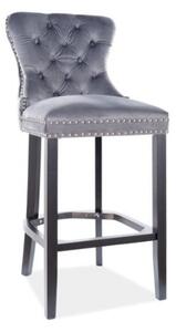 Barová stolička August II sivá
