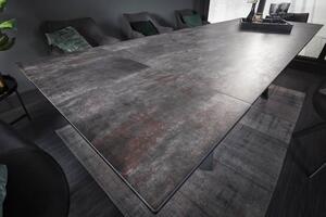Jedálenský stôl GLOBE 180-220-260 cm - sivá, čierna