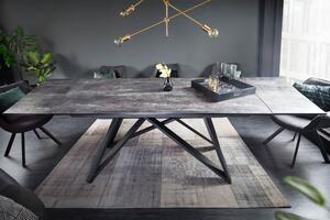 Jedálenský stôl GLOBE 180-220-260 cm - sivá, čierna