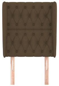 Čelo postele so záhybmi tmavohnedé 83x23x118/128 cm látka
