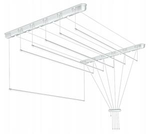 Erga Erga, stropný vešiak na sušenie bielizne 6x140 cm, biela, ERG-SEP-10SUSSUF6PP14