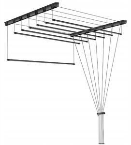 Erga Erga, stropný vešiak na sušenie bielizne 7x90 cm, čierna, ERG-SEP-10SUSSU7PCZ90
