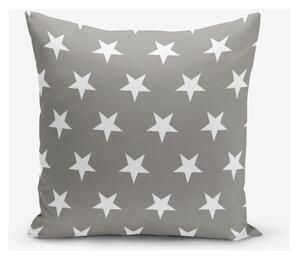 Sivá obliečka na vankúš s motívom hviezdd Minimalist Cushion Covers 45 × 45 cm