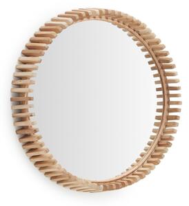 Nástenné zrkadlo s dreveným rámom ø 60 cm Polke – Kave Home