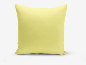 Žltá obliečka na vankúš s prímesou bavlny Minimalist Cushion Covers , 45 × 45 cm