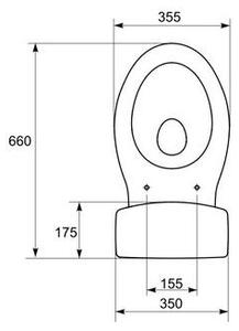 Cersanit Senator, antibakteriálne toaletné sedátko z duroplastu, biela, K98-0043
