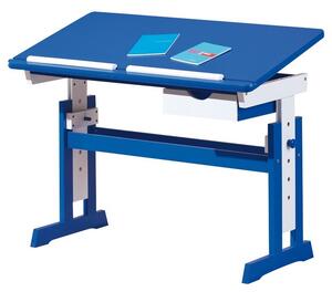 Písací stôl Paco, modrý/biely
