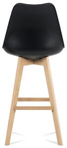 Barová stolička JULIETTE čierna/buk