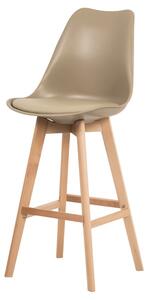 Barová stolička JULIETTE hnedá/buk