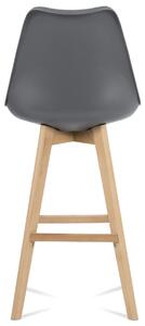 Barová stolička JULIETTE sivá/buk