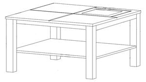 Konferenčný stolík Ultra, biely/čierny