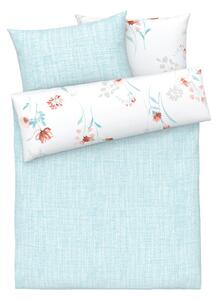 LIVARNO home Džersejová posteľná bielizeň, 200 x 220 cm, 70 x 90 cm (kvety/biela) (100340513)