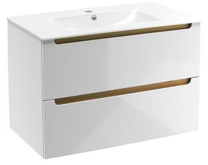 Kúpeľňová skrinka s umývadlom Naturel Stilla 80x60x45 cm biela STILLAD08057U1
