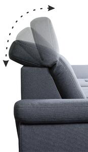 Moderná rohová sedacia súprava Lembo mini, sivá Milos Roh: Orientace rohu Levý roh