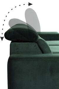 Moderná rohová sedacia súprava Nadia mini, zelená Element Roh: Orientace rohu Levý roh