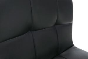 TEMPO Barová stolička, čierna ekokoža / chróm, KANDY NEW